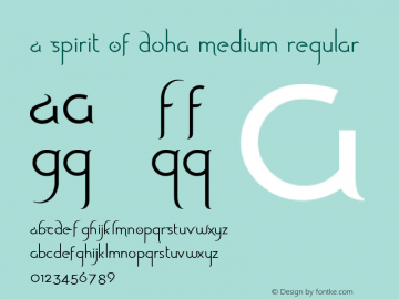 A Spirit Of Doha Medium Regular Version 1.001 January 30, 2012 Font Sample