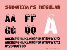 Snowecaps Regular Converted from F:\X\snowe.TF1 by ALLTYPE Font Sample