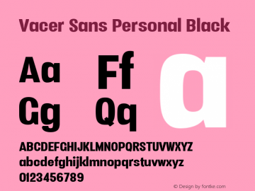 Vacer Sans Personal Black Version 1.000图片样张