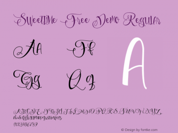 Sweetline Free Demo Regular 1.000 Font Sample