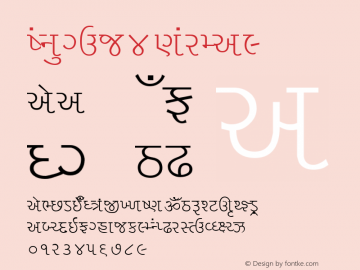 Mon_guj4 Normal 1.0 Sun Jul 24 23:55:16 1994 Font Sample