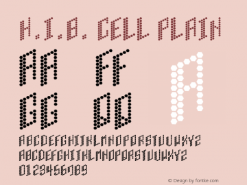 H.I.B. Cell Plain 1.0 Font Sample