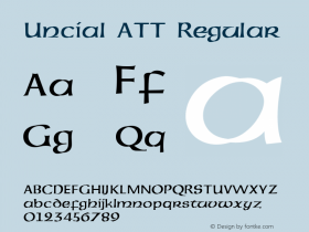 Uncial ATT Regular 1.0 Font Sample