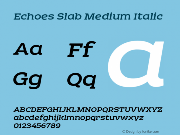 Echoes Slab Medium Italic 001.000; Satellite (vk.com/shriftology)图片样张