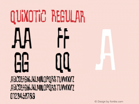 Quixotic Regular 1.0 Tue Mar 11 21:42:24 1997 Font Sample