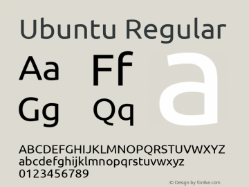 Ubuntu Regular Version 0.80图片样张