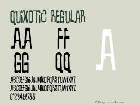 Quixotic Regular Version 4.000 Font Sample