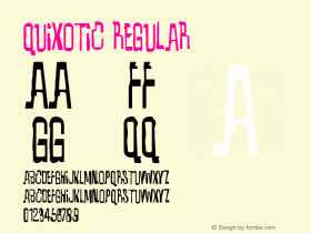 Quixotic Regular Version 4.000 Font Sample
