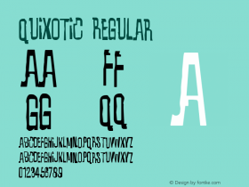Quixotic Regular Version 2.000 2004 Font Sample