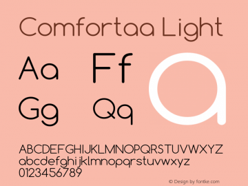 Comfortaa Light Version 2.001 Font Sample