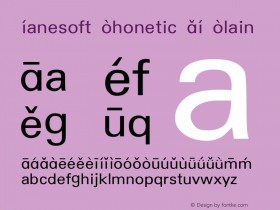 Janesoft Phonetic CJ Plain 3.0 Thu May 29 04:09:08 2003 Font Sample