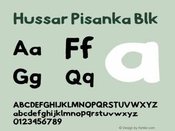 Hussar Pisanka Blk Version 1.070 Font Sample