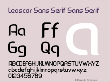 Leoscar Sans Serif Sans Serif Version 1.000 Font Sample