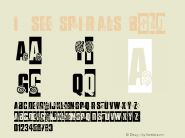 I  SEE SPIRALS Bold 001.000000000001 Font Sample