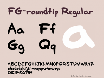 FG-roundtip Regular 2009-01 Font Sample