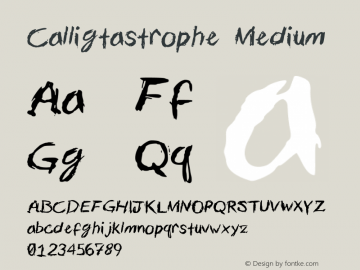 Calligtastrophe Medium Version 001.000图片样张