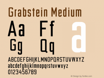Grabstein Medium Version 1.1 (18.06.2010) Font Sample