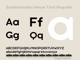 Bubbleboddy Neue Trial Regular Version 1.000 Font Sample