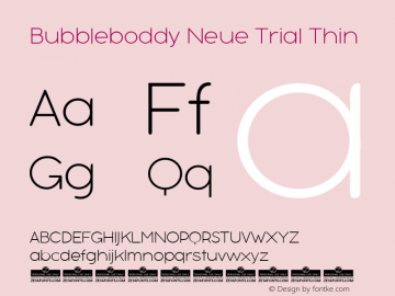 Bubbleboddy Neue Trial Thin Version 1.000图片样张