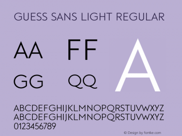absurd Berolige nedadgående Guess Sans Light Font,GuessSans-Light Font,Guess Sans Font|GuessSans-Light  1.000 Font-OTF Font/Sans-serif Font-Fontke.com