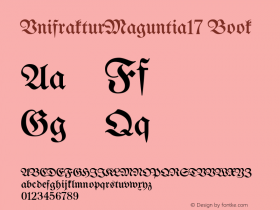 UnifrakturMaguntia17 Book Version 2016-02-21 Font Sample