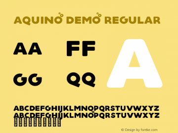 Aquino Demo Regular Version 1.000 Font Sample