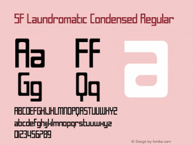 SF Laundromatic Condensed Regular ver 1.0; 2000. Freeware for non-commercial use.图片样张