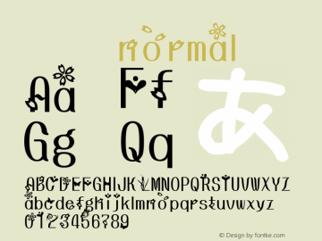 情书字体 normal Version 2.20 December 16, 2013 Font Sample
