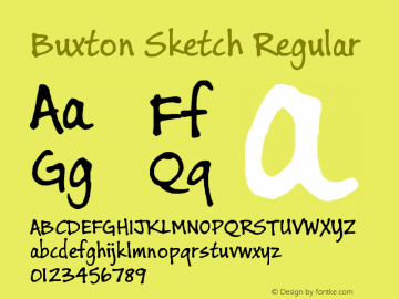 Font Buxton Sketch Regular  download font