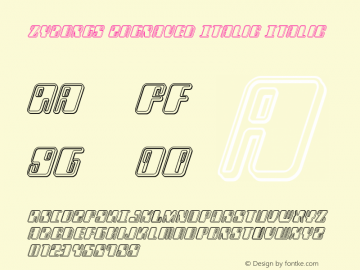 Zyborgs Engraved Italic Italic Version 3.0; 2016 Font Sample
