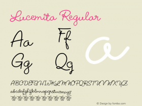 Lucemita Regular Version Pro 1.659 Font Sample