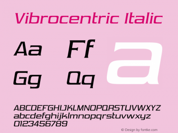 Vibrocentric Italic Version 4.000图片样张