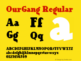 OurGang Regular Converted from e:\nickfo~1\OUG_____.TF1 by ALLTYPE Font Sample