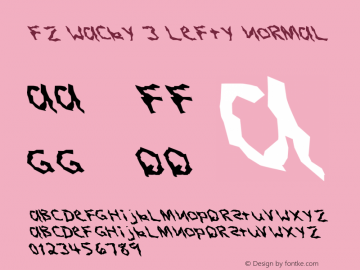 FZ WACKY 3 LEFTY Normal 1.000 Font Sample
