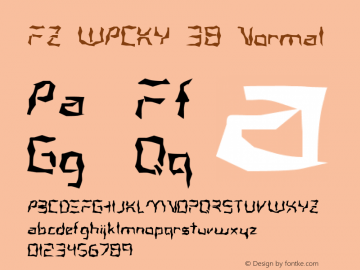 FZ WACKY 38 Normal 1.000 Font Sample