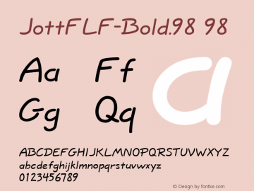 JottFLF-Bold.98 98 Altsys Metamorphosis:4/7/91 Font Sample