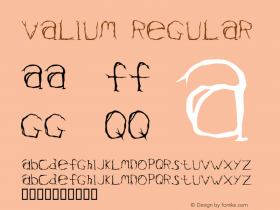 Valium Regular Revision 1 Font Sample