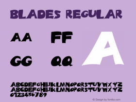 Blades Regular Converted from c:\true2\BLADES__.TF1 by ALLTYPE Font Sample