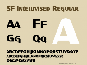 SF Intellivised Regular v1.0 - Freeware Font Sample