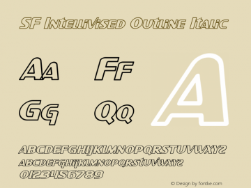 SF Intellivised Outline Italic Version 1.1图片样张