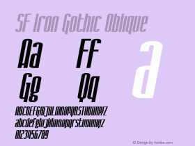 SF Iron Gothic Oblique v1.0 - Freeware图片样张