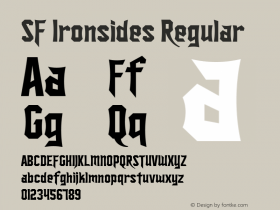 SF Ironsides Regular Version 1.1 Font Sample