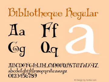 Bibliotheque Regular Type Tool图片样张