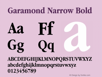 Garamond Narrow Bold 001.022图片样张
