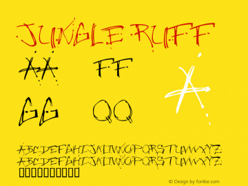 Jungle Ruff Macromedia Fontographer 4.1.2 4/13/96图片样张