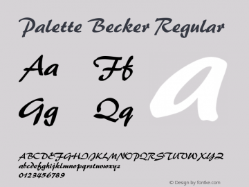 Palette Becker Regular Version 1.05图片样张