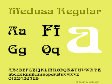 Medusa Regular Altsys Metamorphosis:6-07-92 Font Sample