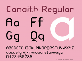 Canaith Regular Altsys Metamorphosis:9-07-92 Font Sample