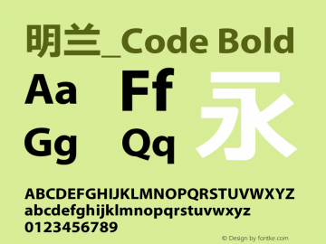 明兰_Code Bold Version 5.00图片样张