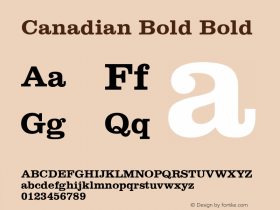 Canadian Bold Bold Unknown图片样张